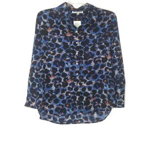 Mishca Blue Multi Printed Button Pocket Shirt